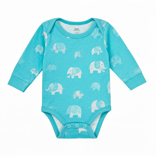 детское боди из органического хлопка с принтом